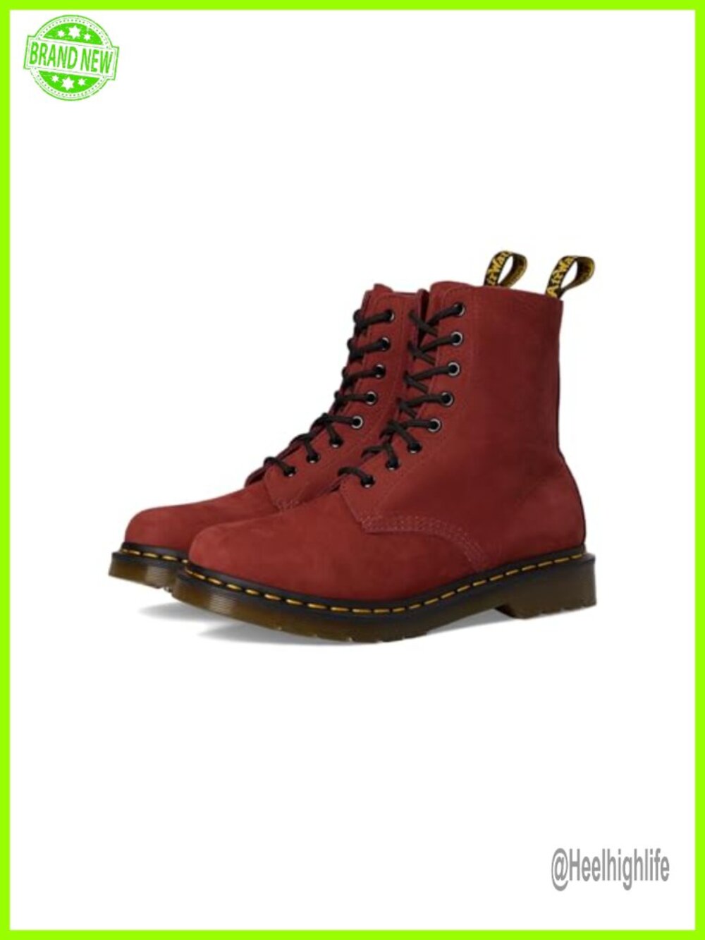 Dr. Martens 1460 Pascal Milled Nubuck Leather Combat Boots Ankle Chukka Style
